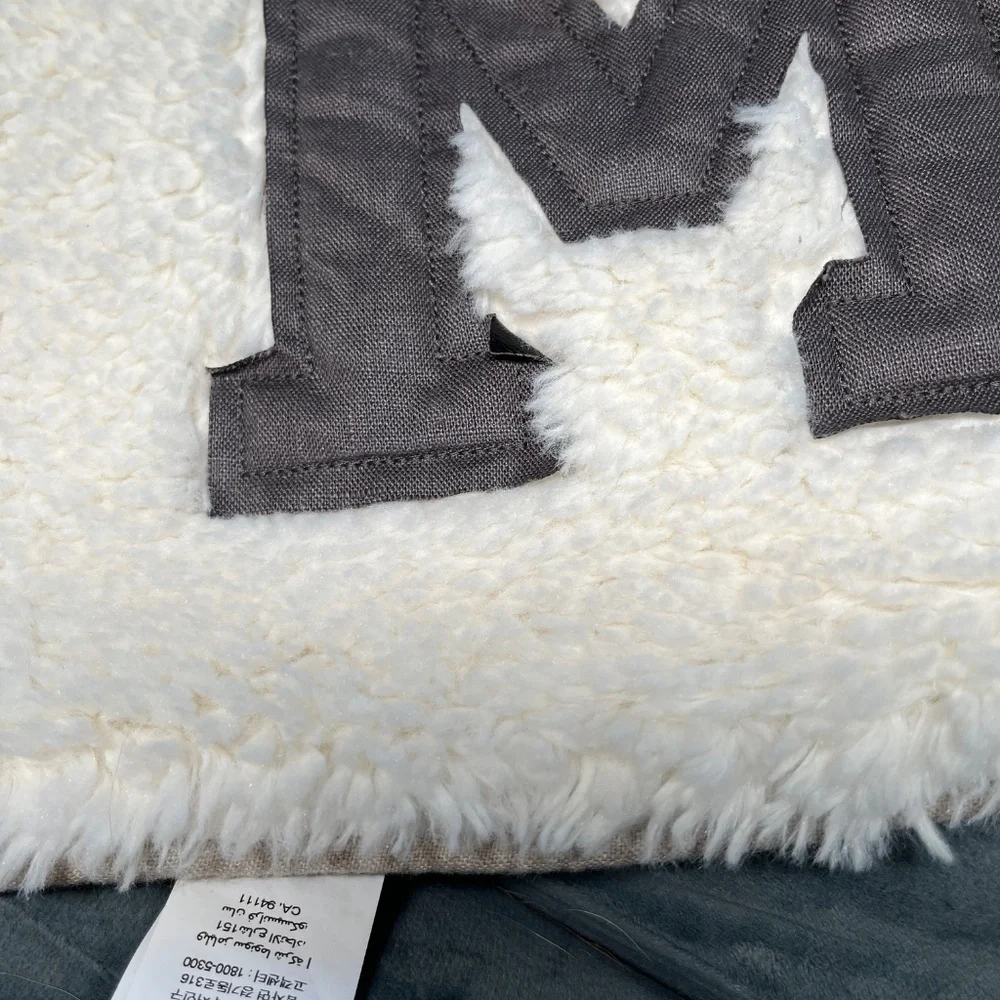 HOME Pottery Barn Faux Fur Sherpa Trimmed Pillow Cover (only) 20